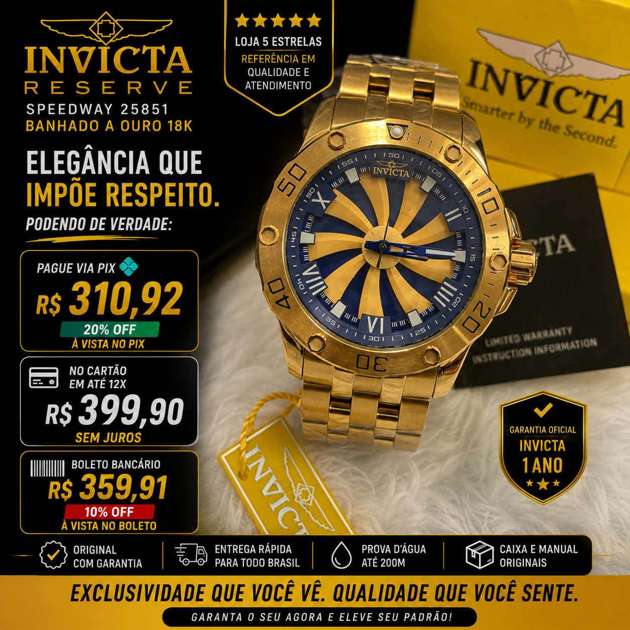 Speedway 25851 - Banhado A Ouro 18k