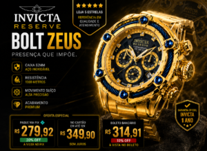 RELÓGIO INVICTA RESERVE BOLT ZEUS SKELETON