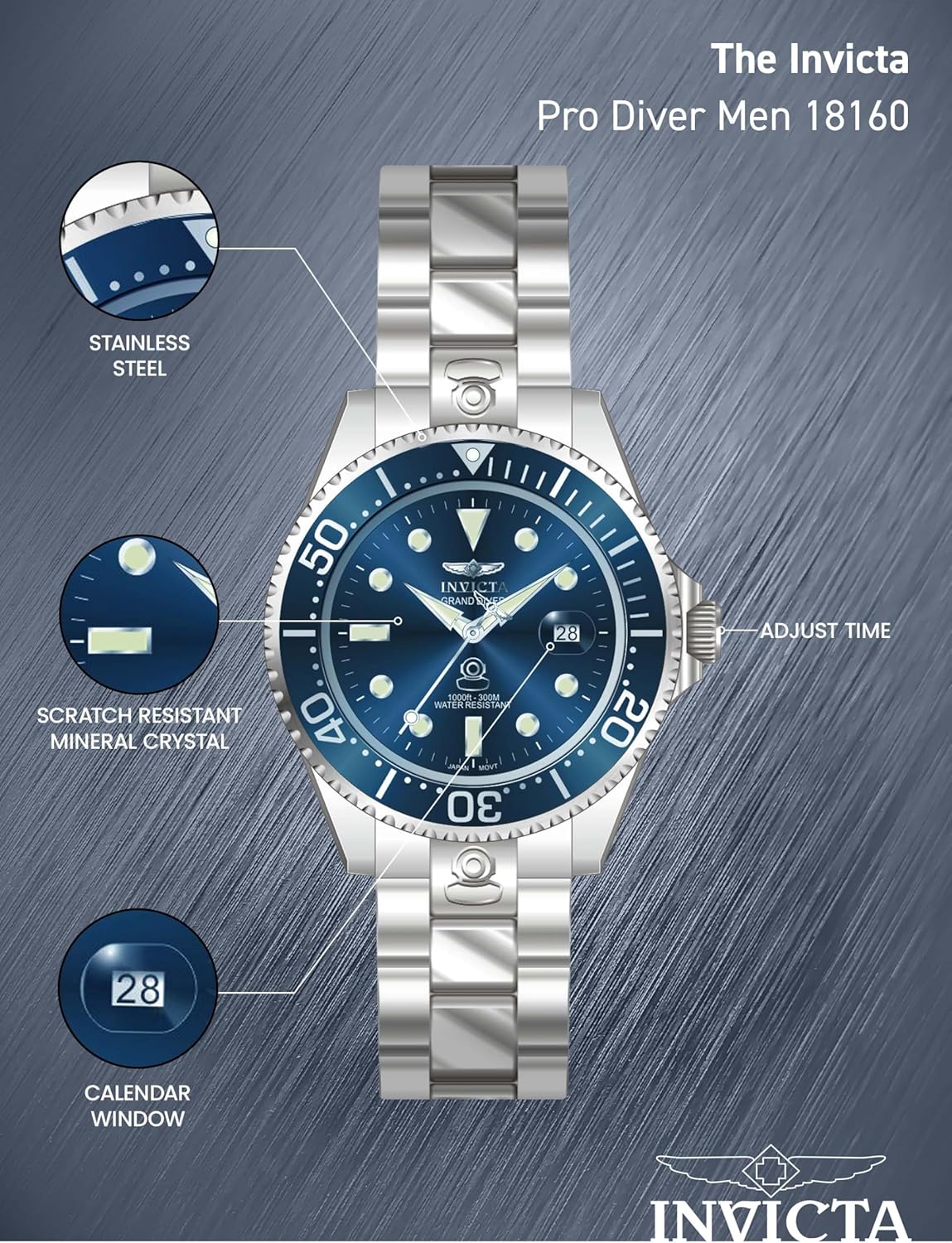 Invicta Relógio Masculino Pro Diver 18160 Automático - Imagem 4